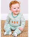 Kite Long Sleeve Bodysuit - Green Stripes - Carrots - Organic Cotton Long Sleeves Bodies