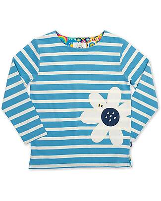 Kite Long Sleeve Shirt - Blue - Stripes with Print - 100% Organic Cotton Long Sleeves Tops