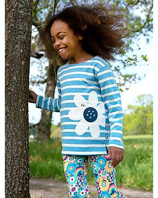 Kite Long Sleeve Shirt - Blue - Stripes with Print - 100% Organic Cotton Long Sleeves Tops