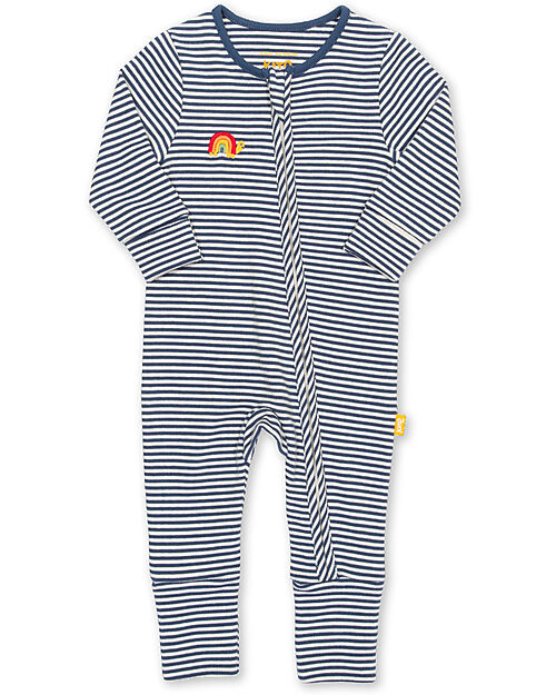 Kite Long Sleeved Sleepsuit Growing Up - Grow Together - Blue Navy - 100% Organic Cotton Babygrows
