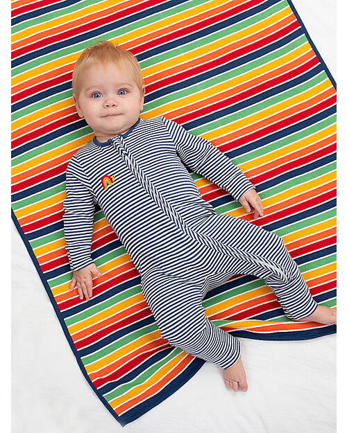 Kite Long Sleeved Sleepsuit Growing Up - Grow Together - Blue Navy - 100% Organic Cotton Babygrows