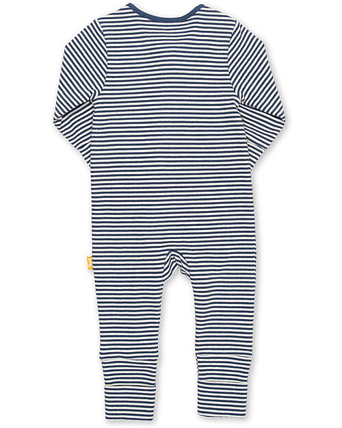 Kite Long Sleeved Sleepsuit Growing Up - Grow Together - Blue Navy - 100% Organic Cotton Babygrows