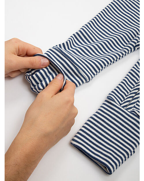 Kite Long Sleeved Sleepsuit Growing Up - Grow Together - Blue Navy - 100% Organic Cotton Babygrows