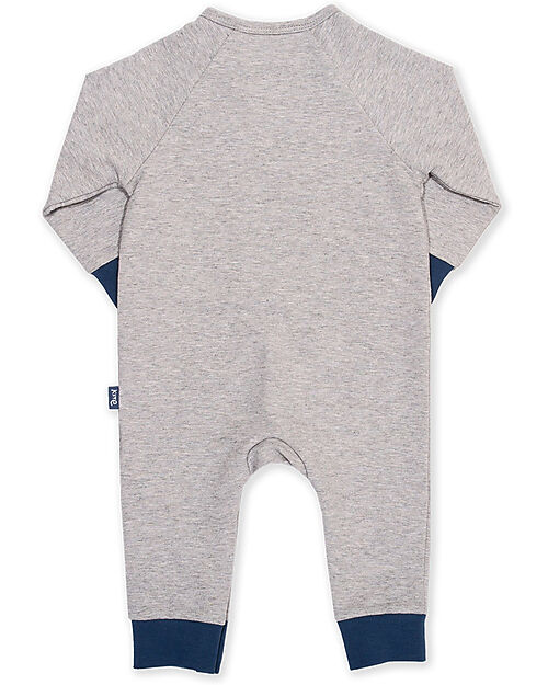Kite Long Sleeved Sleepsuit - Otterly - Grey - Organic Cotton Babygrows