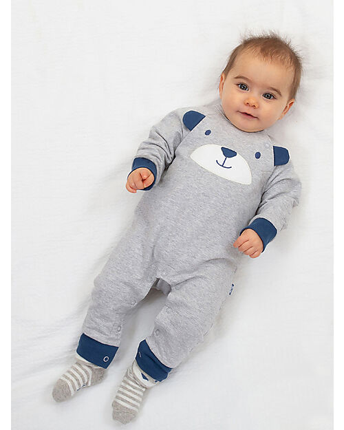 Kite Long Sleeved Sleepsuit Otterly Grey Organic Cotton