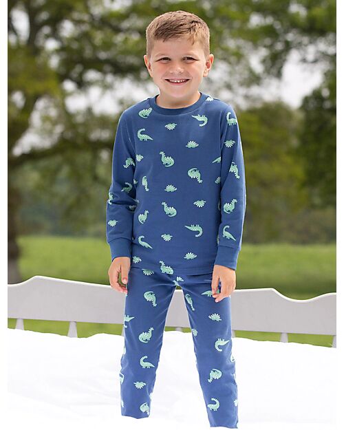 Kite Pajama Set - Blue - Floral Print - Organic Cotton Jersey Pyjamas