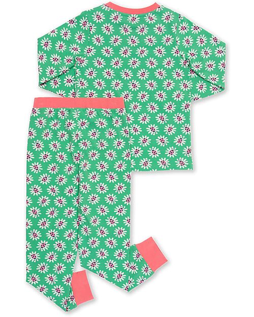 Kite Pajama Set - Green - Floral Print - Organic Cotton Jersey Pyjamas