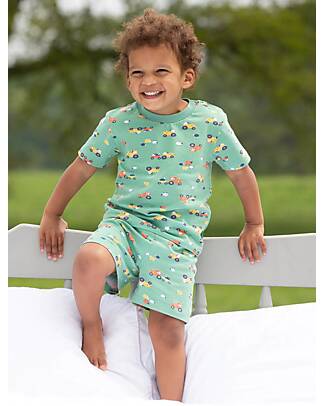 Kite Pajama Set - Green - Tractor Print - Organic Cotton Pyjamas