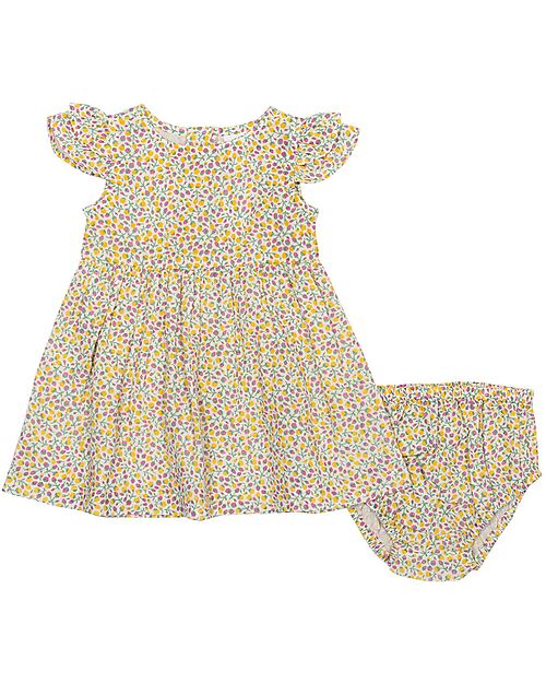 Kite Set Dress with Shorts - Little Bud - Ruffled Sleeves - 100% Organic Cotton Dresses_