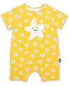 Kite Short Sleeve Rompers - Super Starfish - Yellow - 100% Organic Cotton Short Rompers