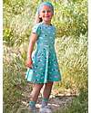Kite Short Sleeves Dress - Green - Dogs - Flared Cut - Organic Cotton Jersey Dresses_