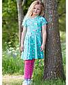 Kite Short Sleeves Dress - Green - Dogs - Flared Cut - Organic Cotton Jersey Dresses_