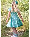Kite Short Sleeves Dress - Green - Dogs - Flared Cut - Organic Cotton Jersey Dresses_