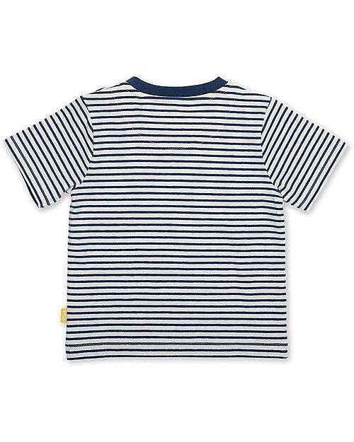 Kite T-Shirt - Blue Stripes - Multicolored Caterpillar Print - Organic Cotton T-shirts