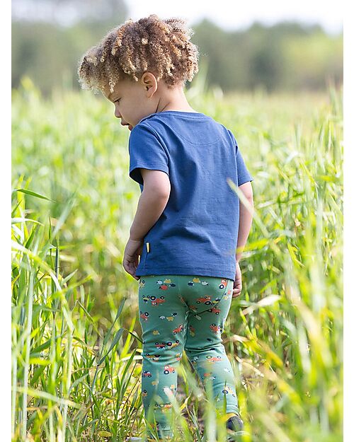 Kite T-Shirt - Navy - Tractor Print - 100% Organic Cotton T-shirts