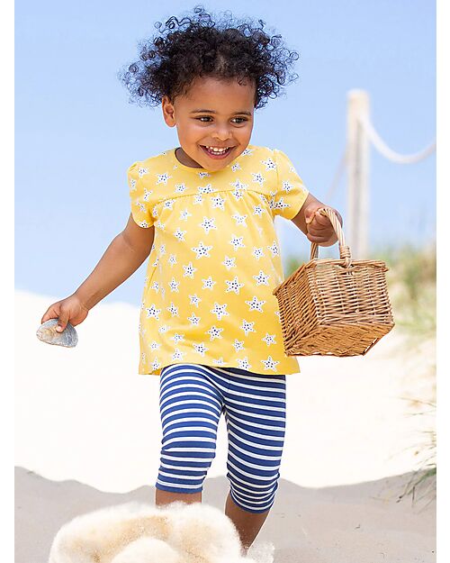 Kite T-shirt - Super Starfish - Giallo - 100% Organic Cotton Dresses_