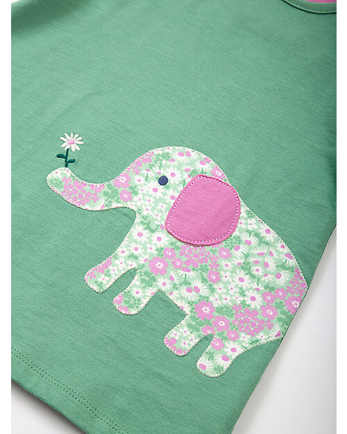 Kite T-shirt with Appliqué - Kind Ele - Green - 100% Organic Cotton Dresses_