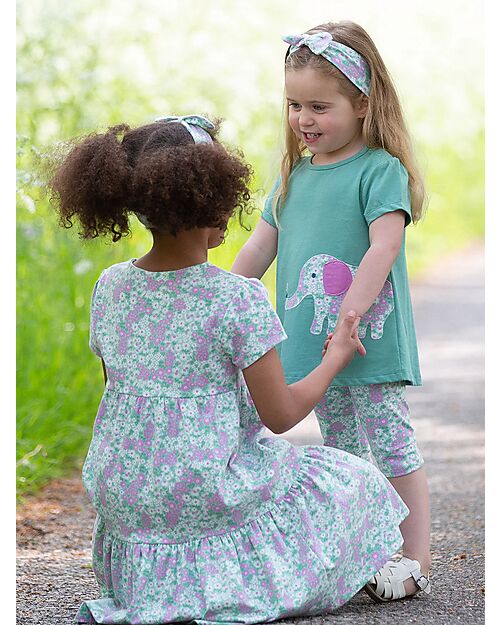 Kite T-shirt with Appliqué - Kind Ele - Green - 100% Organic Cotton Dresses_