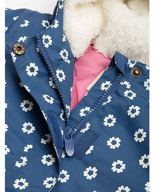 Kite Waterproof Jacket - Fab Flower - Blue Navy - Quilted Lining Waterproof