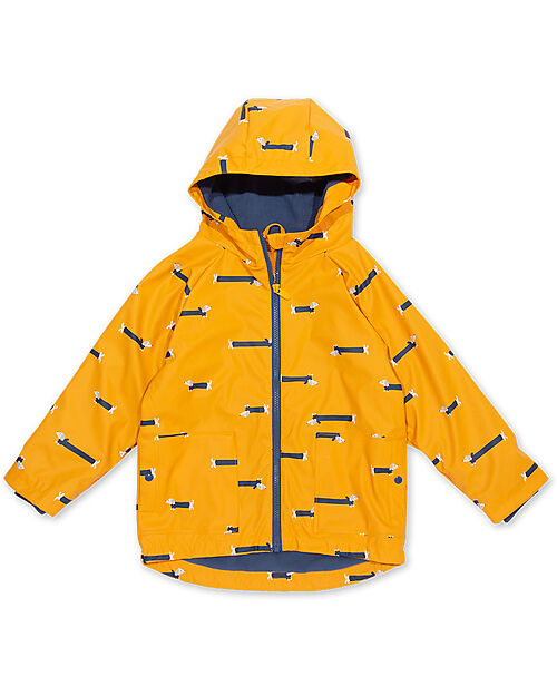 Kite Waterproof Jacket - Silly Sausage - Yellow - Fleece Lining Waterproof