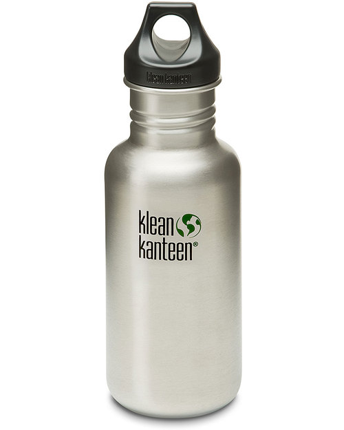 Klean Kanteen Classic Stainless Steel Water Bottle 532 ml - Brushed Steel - Robust, Light and Safe Thermos Bottles