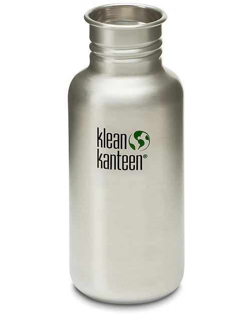 Klean Kanteen Classic Stainless Steel Water Bottle 532 ml - Brushed Steel - Robust, Light and Safe Thermos Bottles