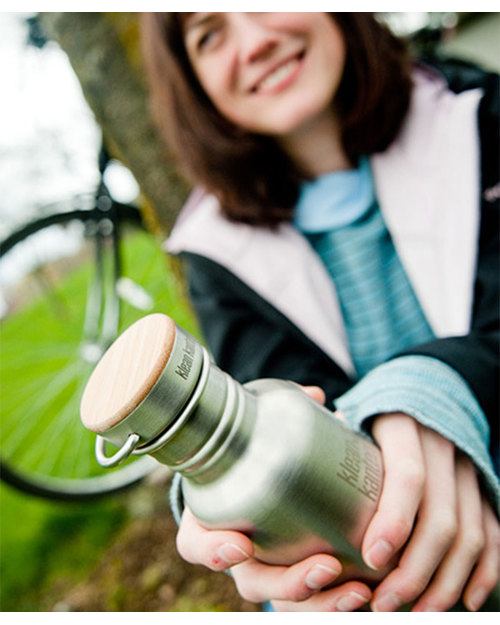 Klean Kanteen Reflect Stainless Steel Water Bottle 532 ml - Brushed Steel - Modern, Functional, Sustainable Thermos Bottles