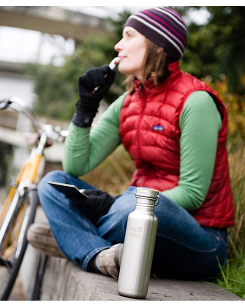 Klean Kanteen Reflect Stainless Steel Water Bottle 800 ml - Brushed Steel - Modern, Functional, Sustainable Thermos Bottles