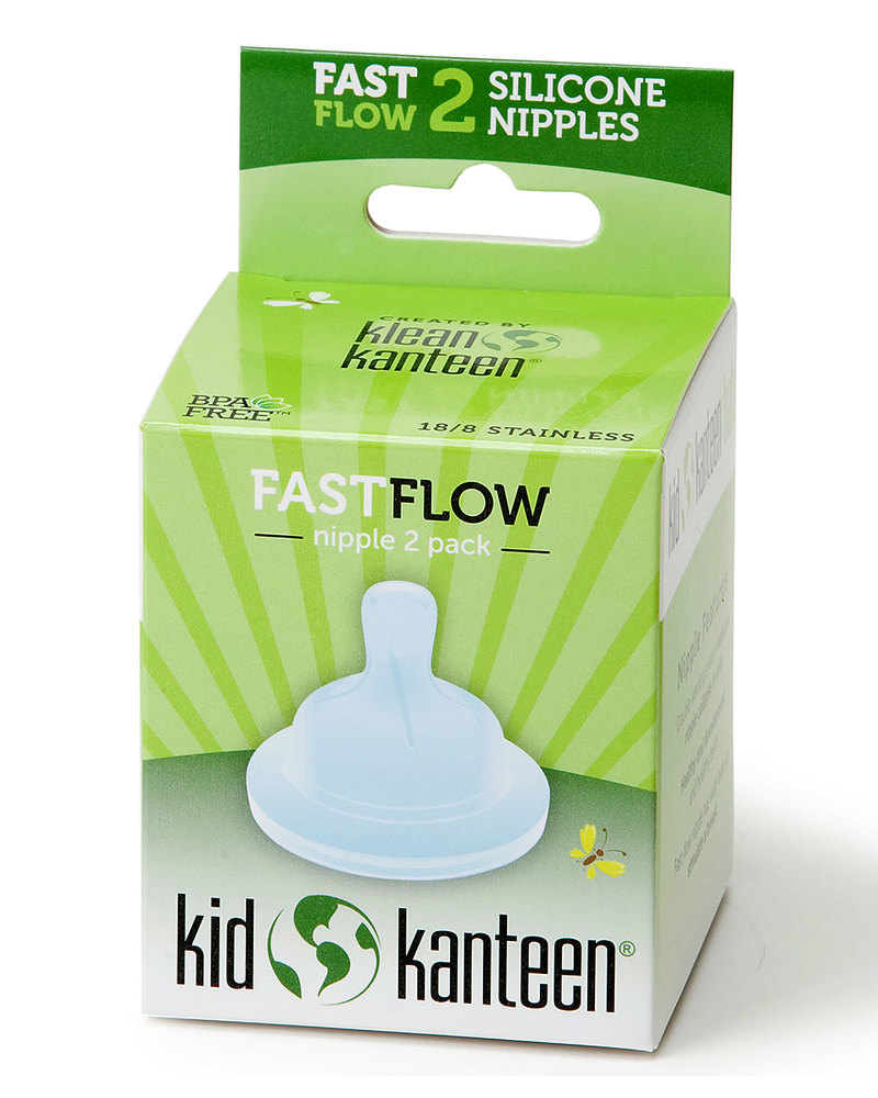 Klean Kanteen Kid Kanteen Silicone Baby Nipple Feeding Fast Flow Clear 2 Pack 
