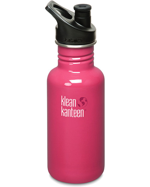 Klean Kanteen Stainless Steel Sport Water Bottle 532 ml - Pink Anemone - Robust, Light and Safe Thermos Bottles