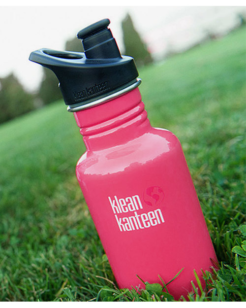 Klean Kanteen Stainless Steel Sport Water Bottle 532 ml - Pink Anemone - Robust, Light and Safe Thermos Bottles