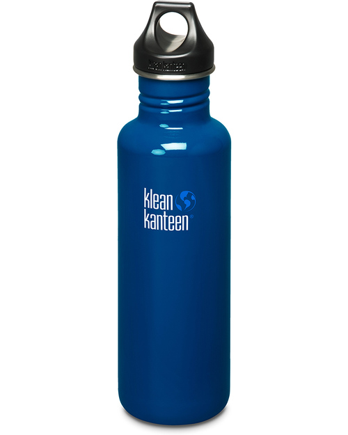 Klean Kanteen Stainless Steel Sport Water Bottle 800 ml - Blue - Robust, Light and Safe Thermos Bottles