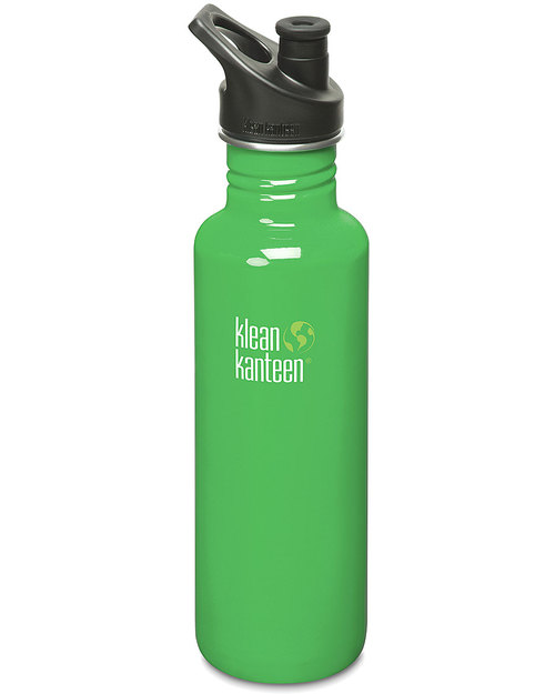 Klean Kanteen Stainless Steel Sport Water Bottle 800 ml - Green Robust, Light and Safe Thermos Bottles
