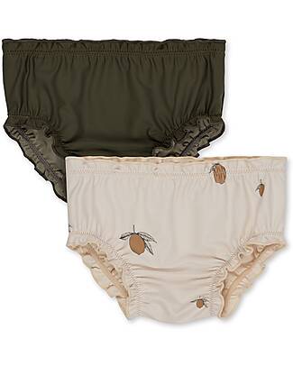 Konges Slojd 2 Pack Collette Baby Bikini Pants - Lemon - Sandy and Olive - UPV50+ Bikinis And Tankinis