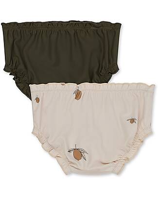 Konges Slojd 2 Pack Collette Baby Bikini Pants - Lemon - Sandy and Olive - UPV50+ Bikinis And Tankinis