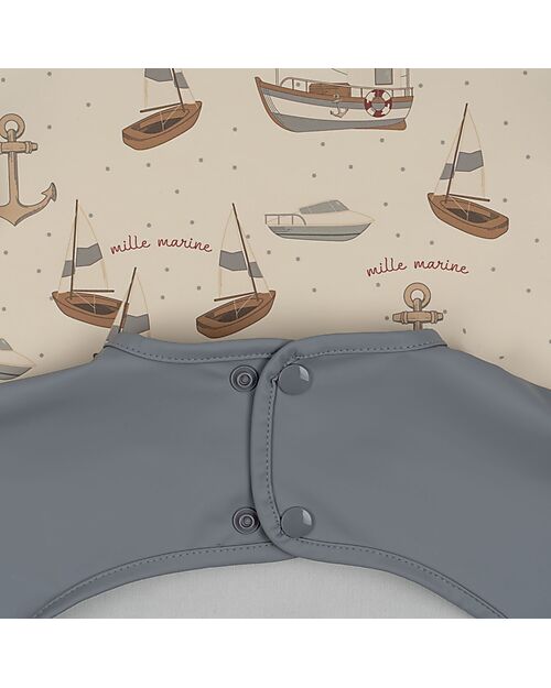 Konges Slojd 2 Pack Long Sleeved Bibs - Sail Away- Oeko-Tex Certified Burpy Bibs