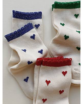 Konges Slojd 3-pack Heart Socks - Organic Cotton Socks