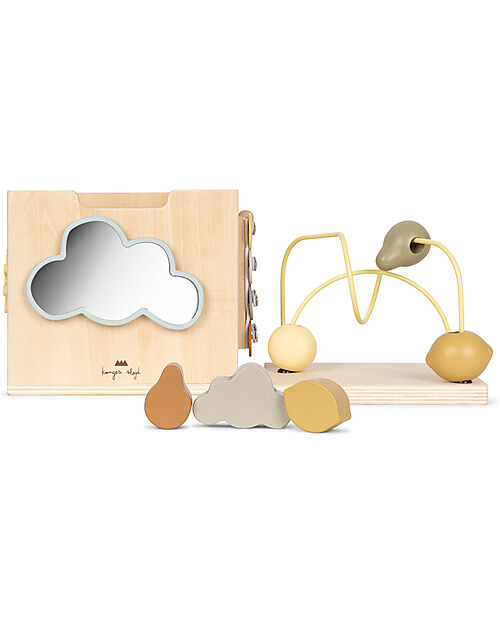 Konges Slojd Activity Cube - FSC Wood - Stimulates Creativity from 18 Months! Montessori Toys