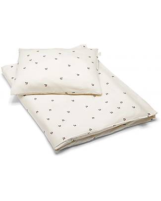 Konges Slojd Baby Bedding - Cherry - 100x70 cm - 100% GOTS Cotton Duvet Sets