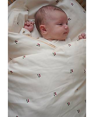 Konges Slojd Baby Bedding - Cherry - 100x70 cm - 100% GOTS Cotton Duvet Sets