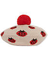 Konges Slojd Belou Knit Beret - Ladybug - 100% Merino Wool Winter Hats