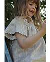 Konges Slojd Bitsy Blouse - Three Leaf Check - with Elasticated and Gathered Collar Bluse