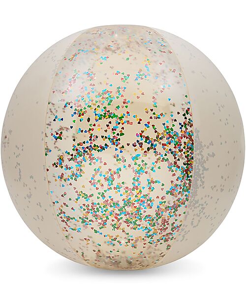 Konges Slojd Bouncy Ball - Clear/Cream - with Glitter Beach Toys