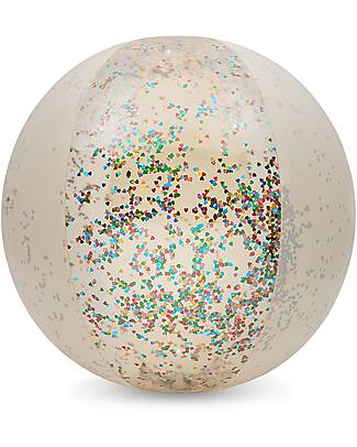 Konges Slojd Bouncy Ball - Clear/Cream - with Glitter Beach Toys