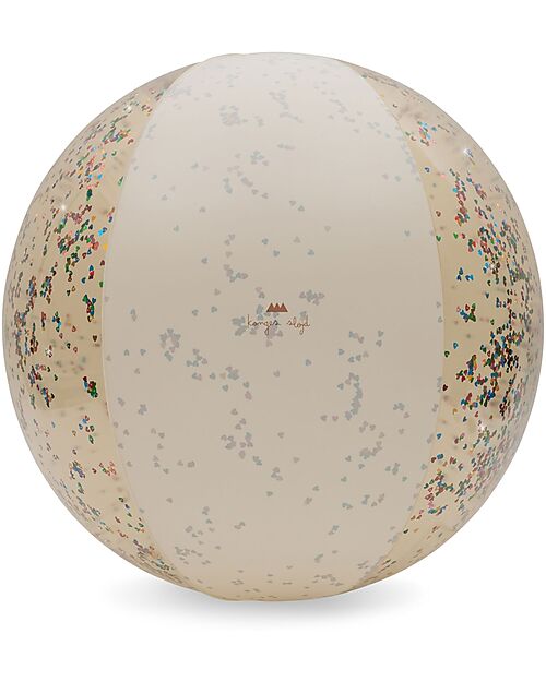 Konges Slojd Bouncy Ball - Clear/Cream - with Glitter Beach Toys