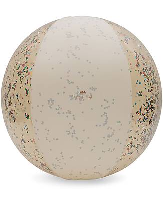 Konges Slojd Bouncy Ball - Clear/Cream - with Glitter Beach Toys
