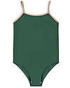 Konges Slojd Bowie Swimsuit - Smoke Pine - with Bows - Snap Button Closure Swimsuits