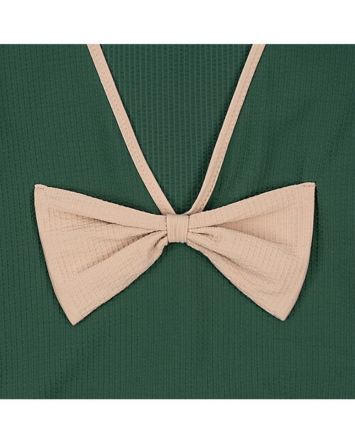 Konges Slojd Bowie Swimsuit - Smoke Pine - with Bows - Snap Button Closure Swimsuits