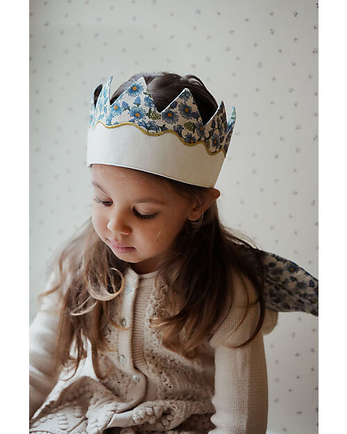 Konges Slojd Butterfly Costume - Marguerit Blue - Organic Cotton - with Scepter and Crown Dressing Up & Role Play