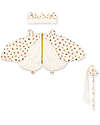 Konges Slojd Butterfly Costume - Wings Crown and Wand Set - 100% Organic Cotton Dressing Up & Role Play